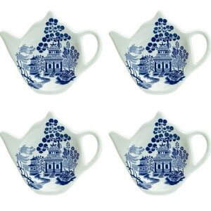 Grace Teaware Blue and White Porcelain Tea Bag Holders